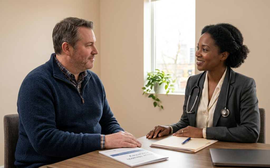 Doctor having sensitive lifestyle conversations with patients